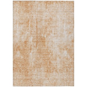 Terra Cotta Copper And Ivory Abstract Washable Indoor Outdoor Area Rug - 1 of 4