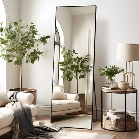 Dovelina Metal Framed Rectangle Full Length Mirror Leaning Mirror - 64 ...