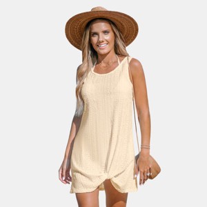 Women's Textured Twist Jersey Beach Cover-Up - Cupshe - 1 of 4