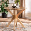 Baxton Studio 34" Wide Kenji Wood Round Dining Table Natural Brown: Rubberwood, Seats 4 - 2 of 4