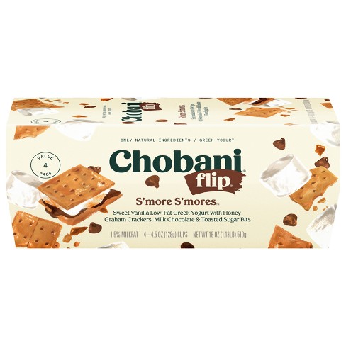 Chobani Flip S'more S'mores Greek Yogurt - 4ct/4.5oz Cups : Target