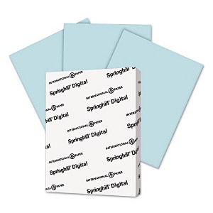 Springhill Digital Index Color Card Stock, 90 lb Index Weight, 8.5 x 11, Blue, 250/Pack - 1 of 1