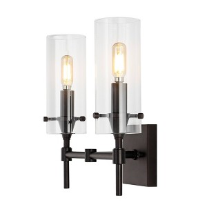 Cato Modern Iron/Glass LED Vanity - JONATHAN Y - 1 of 4