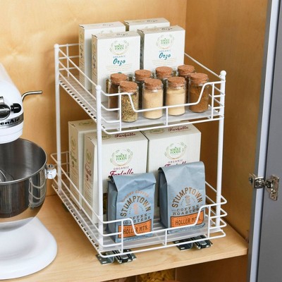 Household Essentials 12" 2-Tier Pantry Organizer White: Steel Kitchen Cabinet Storage, Spot Clean, 1-Year Warranty — фото 2