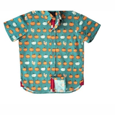Boy's Pumpkin Spice Short Sleeve Shirt - TukTuk Designs