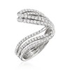 Ross-Simons 0.75 ct. t.w. Diamond 3-Row Wave Ring in Sterling Silver - 3 of 4