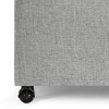 Lyngins Modern Large Sofa Storage Ottoman with Wheels, Linen Fabric Storage Bench, Couch Ottoman with Storage, Work as Coffee Table, 400 lbs Capacity - 4 of 4