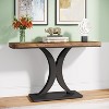 Hommoo 40" Console Table, Narrow Entryway Foyer Table with Geometric Base - 2 of 4