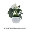 Unique Bargains Artificial Plants 5-Stem Rose Plastic 4.72"x4.72"x7.09" 1 Pcs - 3 of 4