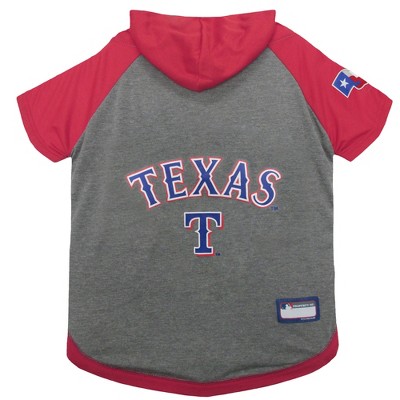 Mlb Texas Rangers Pets First Pet Baseball Hoodie Shirt - Gray L