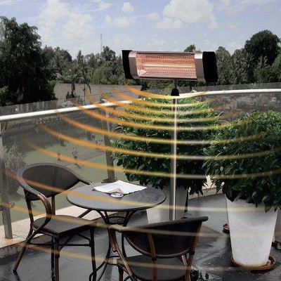 Silver Infrared Electric Pole Mounted Outdoor Heater with Remote