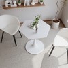NicBex 32" Modern Round Dining Table with Printed White Marble Table Top, End Table for 4, Leisure Coffee Table for Dining Room, Living Room - 4 of 4