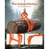 VEVOR 28in Log Lifting Tongs, 4-Claw Log Tongs, Heavy Duty Steel Log Grapple, 2650LBS Lifting Capacity, Swivel Log Graper Timber, Orange - 4 of 4