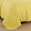 Home Mart Goods 3 Piece Yellow & Pink Geometric Reversible Quilt Coverlet Bedspread Bedding Set - 3 of 4