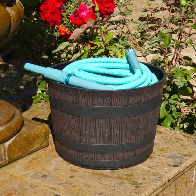 BERNINI  50&#39; No-Kink Lite Chroma Outdoor Metal Garden Hose - Turquoise Blue_5