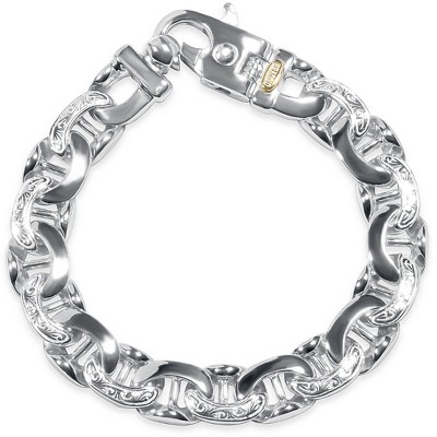 Pompeii3 Men's Designed Link 14k Gold (75gram) or Platinum (121gram) 12.5mm Bracelet 8.5"