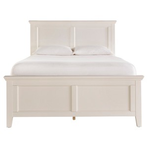 Balbo Wood Panelled Bed - Queen - White - Inspire Q