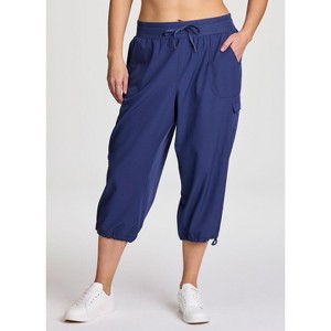 RBX Active Women's Cargo Style Capri Pants, Quick Drying Adjustable Leg Cropped Jogger Pant for Casual Wear, Hiking, Workouts - 1 of 4