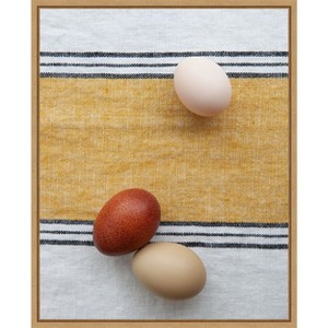 Amanti Art Eggs on Ochre Napkin by Tania Soderman Framed Canvas Wall Art - 1 of 4