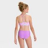 Girls' Watercolor Hibiscus Bikini Set - Cat & Jack™ Purple - 2 of 3
