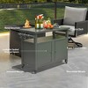 GDFStudio Nathaniel Outdoor Aluminum Rustproof Multifunction Bar Cart with Storage Cabinet - 2 of 4