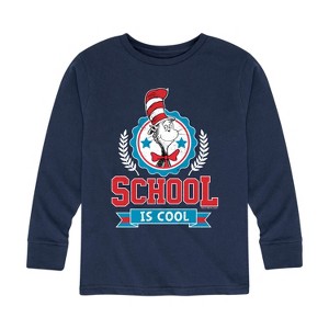 Boys' - Dr. Seuss - Cat in the Hat School Is Cool Long Sleeve Graphic T-Shirt - 1 of 4
