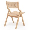 GlasFlength Accent Chairs, Folding Chairs No Assembly, Suitable for Living room, Bedroom, Dining Room, Perfect for Indoor Use, Beige, 20"*24.4"*38.4" - 3 of 4