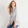 Lands' End Women's Long Sleeve Polished Rib Button Through Tunic Shirt - 4 of 4
