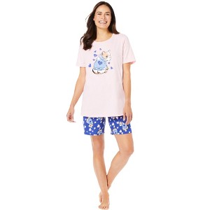 Dreams & Co. Knit Pj Short Set - 1 of 4