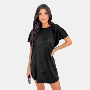 Women's Back Cutout Dolman Sleeve Cover-Up Dress - Cupshe - 1 of 4
