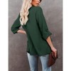 Womens Casual Blazer Jackets Roll Up Long Sleeve Open Front Jacket Loose Fit Longline Blazer Work Office Business Blazers - 2 of 4