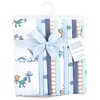 Hudson Baby Boys Cotton Flannel Burp Cloths 12-Pack Bundle, Pastel Dino, One Size - 2 of 4