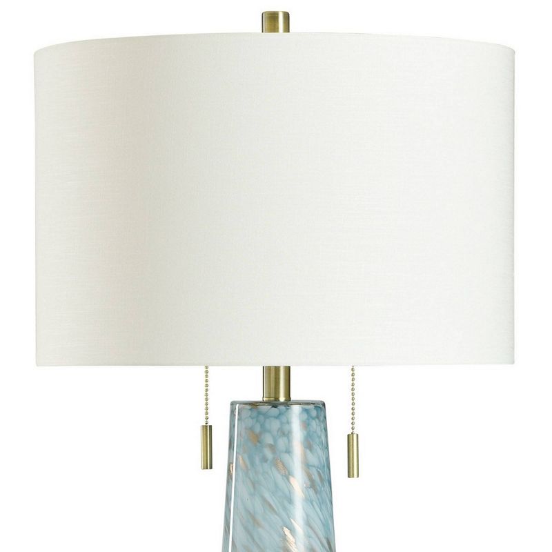 Urmila Blue Classic Tapered Gold Swirl Table Lamp Blue/White - StyleCraft, 3 of 5