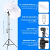 MaseiKar Photography Lighting kit,8.5x10ft Backdrop Stands,UL Certified 5700K 800W Equivalent 24W LED Umbrella Softbox Continuous Lighting - 4 of 4