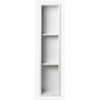 ALFI 8 x 36 White Matte Stainless Steel Vertical Triple Shelf Bath Shower Niche - 2 of 4