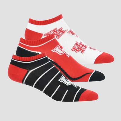 NCAA Houston Cougars 3pk No Show Sock