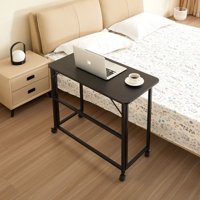VYNXARIA Folding Desk Small Foldable Desk for Small Space, 31.5 Inches Writing Computer Desk in Study,80*40,black