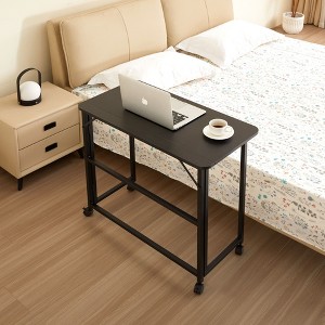VYNXARIA Folding Desk Small Foldable Desk for Small Space, 31.5 Inches Writing Computer Desk in Study,80*40,black - 1 of 4