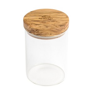 Berard Glass Storage Jar With Olive Wood Lid, 20-ounce - 1 of 4