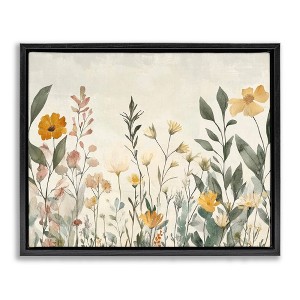 Stupell Industries Shades Of Yellow Flowers Floating Frame Canvas Art - 1 of 4