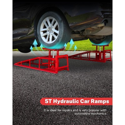 Hydraulic Car Ramps,Car Lift Service Ramps,Heavy Duty Steel Car Lift Ramp,Car Ramps High Lift, Auto Ramps for Changing Oil for Maintenance