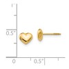 Black Bow Jewelry Kids 14k Yellow Gold Small 6mm Puffed Heart Screw Back Post Earrings - 4 of 4
