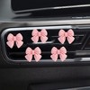 Anna-Kaci 5-Piece Pink Bow Car Air Vent Clip Set with Soft Decorative Design - Mauve Pink - 2 of 4