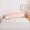 Satin Zippered Body Pillowcase, Silky Slip Cooling Body Pillow Cover - NTBAY - 3 of 4