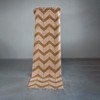 Storied Home Cotton Tufted Floor Runner with Chevron Pattern and Fringe, Brown and Beige - 3 of 3
