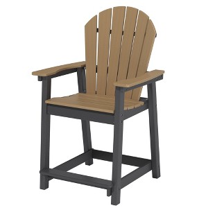Yardgrace Ergonomic All Weather Improved HDPE Bar Chair - 1 of 4