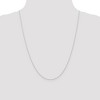 Black Bow Jewelry 0.5mm, 10k White Gold, Cable Rope Chain Necklace - 2 of 4
