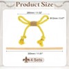 Unique Bargains Cotton Hand-Woven Decorative Tassel Curtain Tiebacks with Wood Club - 2 of 4