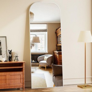Likepay Arch-Shaped Freestanding Alloy Frame Full-Length Mirror - 56in Length × 21in Width (Black/Gold/Silver Options) - 1 of 2