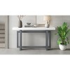 Pine Veneer Painted Console Table with Triple Rectangle Leg Design, Thick Solid Pine Legs and Adjustable Feet - 3 of 4